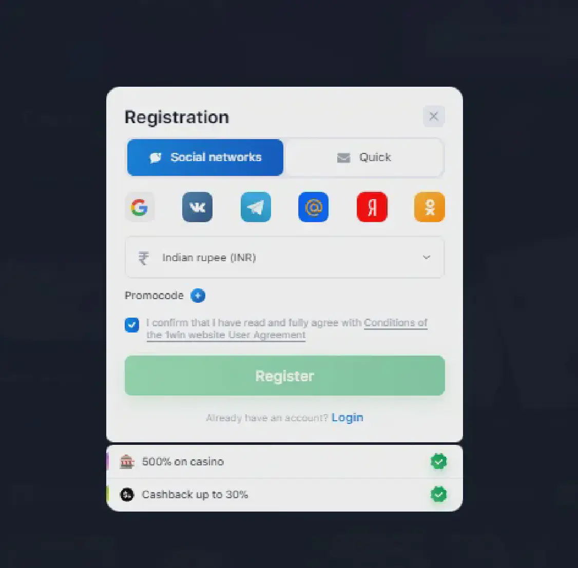 Aviator login